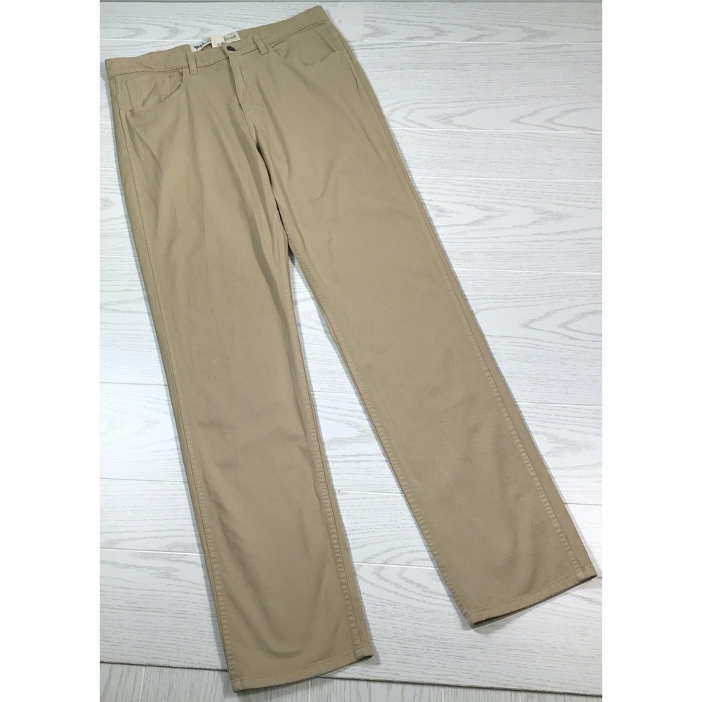 Coastal Cotton Pants Men 34x34 Khaki 5 Pocket Pima Cotton Preppy Outdoor Fishing